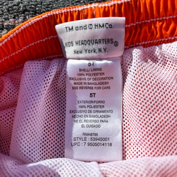 VINTAGE Y2K CURIOUS GEORGE MONKEY ORANGE SWIM TRUNKS BOYS SIZE 5T - Picture 6 of 6